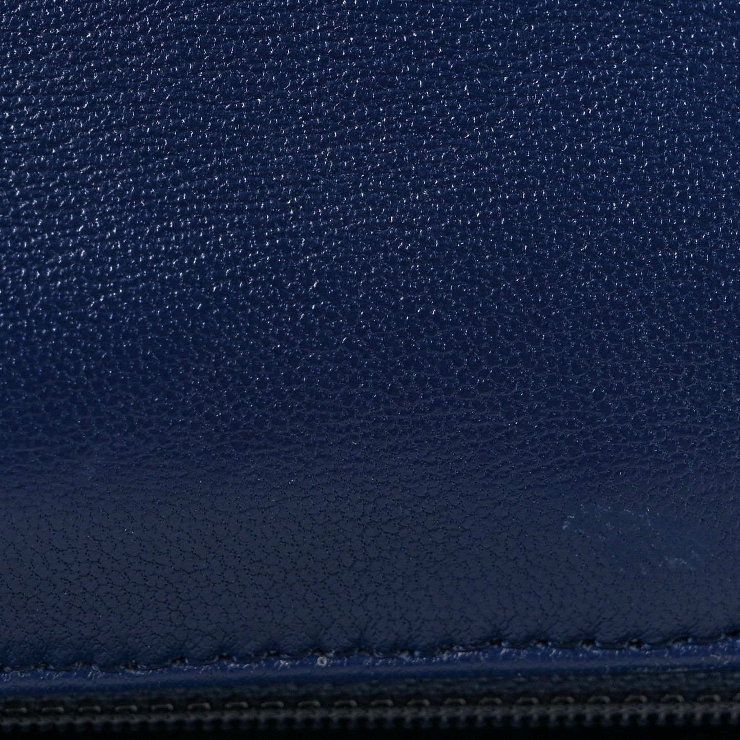 Lambskin Quilted Resin Bi-Color Chain Flap Bag Navy