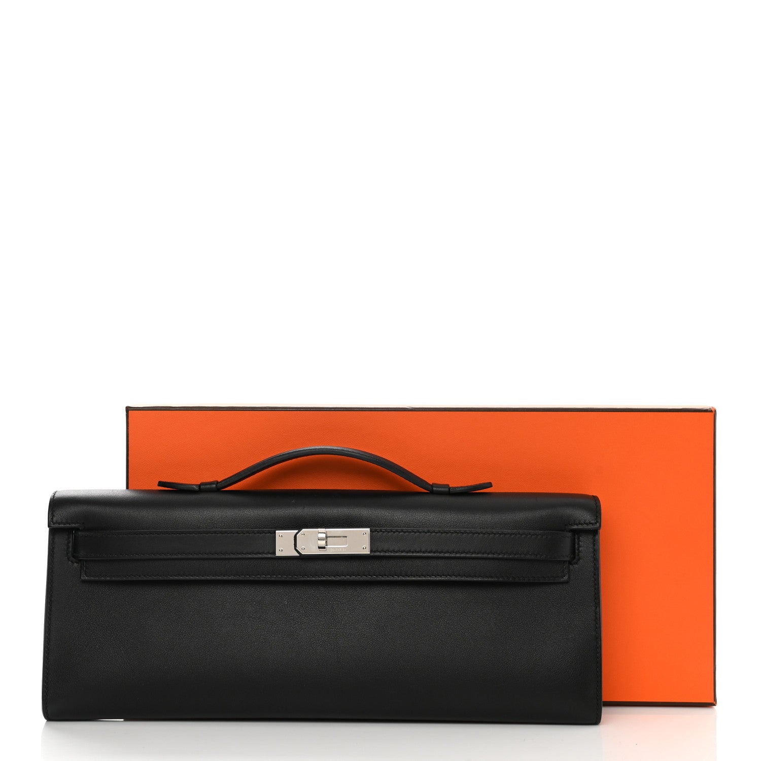 Hermes Swift Kelly Cut Clutch Pochette Black 9 of 9