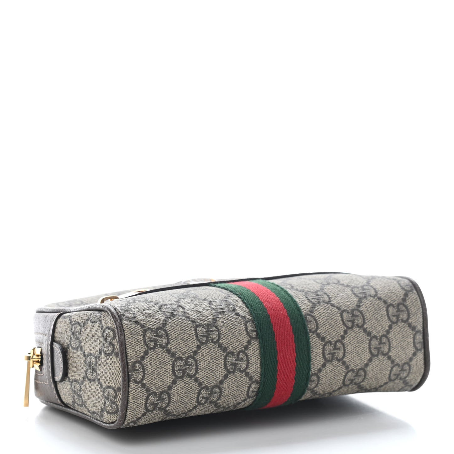 GG Supreme Monogram Web Small Ophidia Belt Bag 75 30 Dark Brown