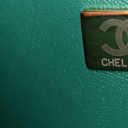 Chanel Iridescent Lambskin Quilted Mini Rectangular Flap Green 7 of 10