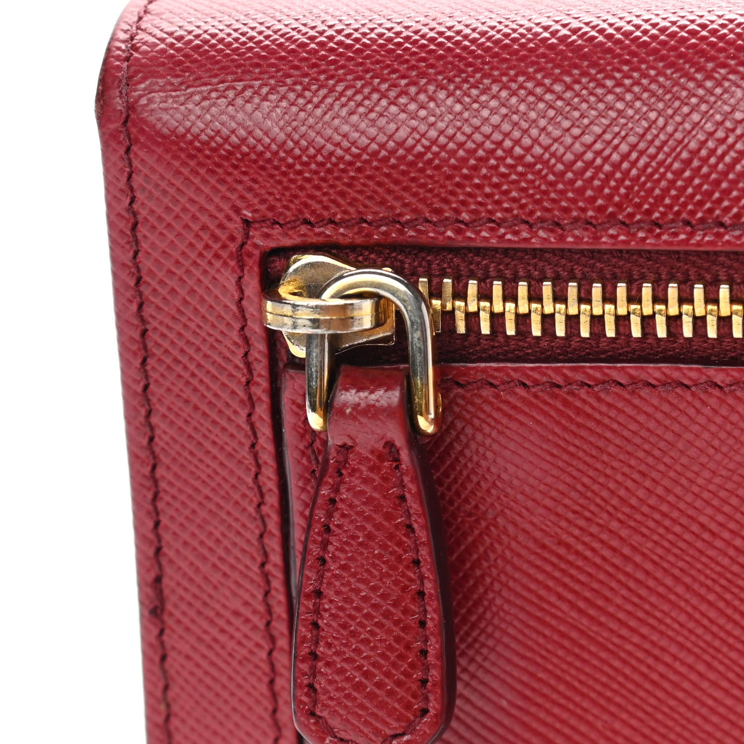 Prada Saffiano Metal Continental Flap Wallet Fuoco 10 of 14
