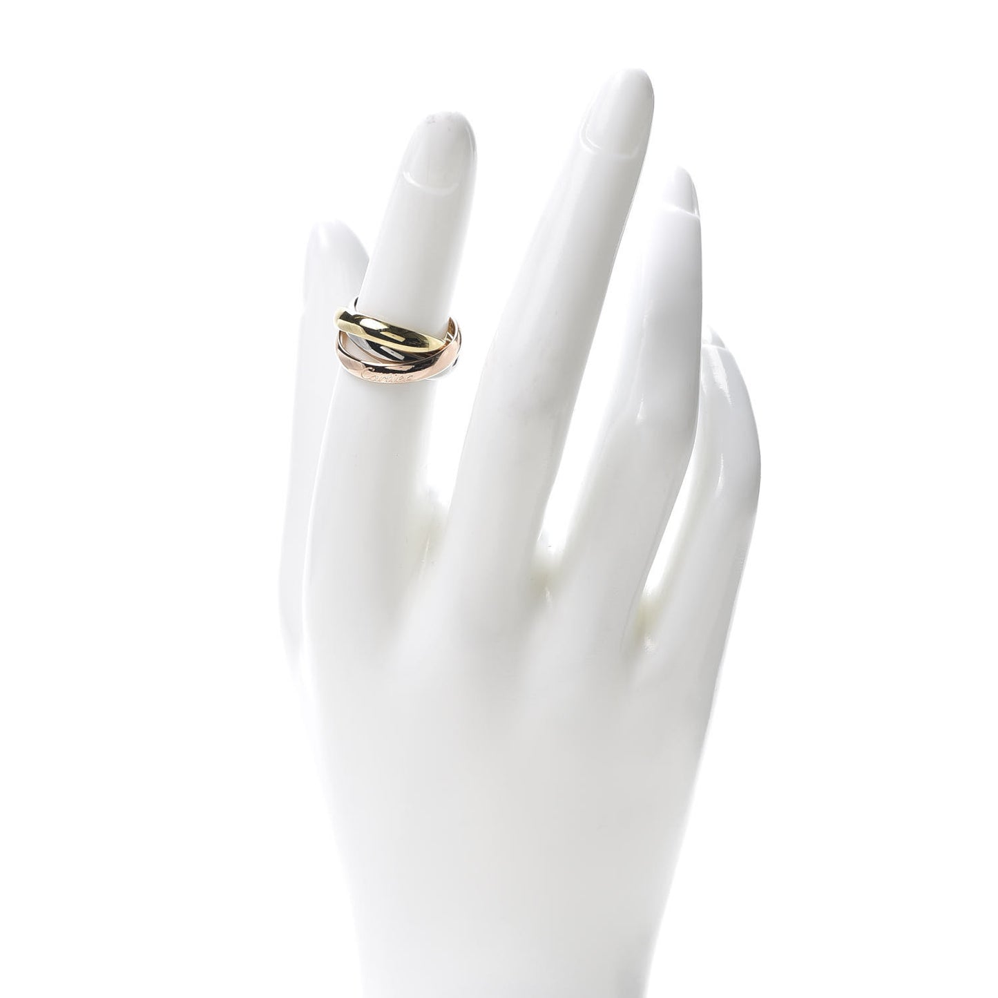 18K Pink Yellow White Gold Classic Trinity Ring 50 5.25