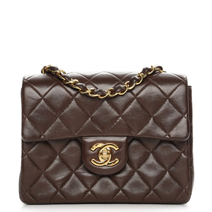 Chanel Lambskin Quilted Mini Square Flap Brown 1 of 12