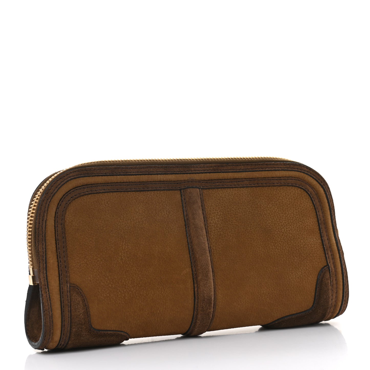 Suede Animal Clutch Brown