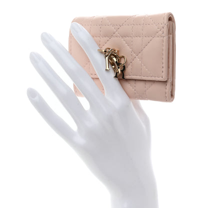 Christian Dior Lambskin Cannage My Dior Veronia Wallet Powder Pink 2 of 7