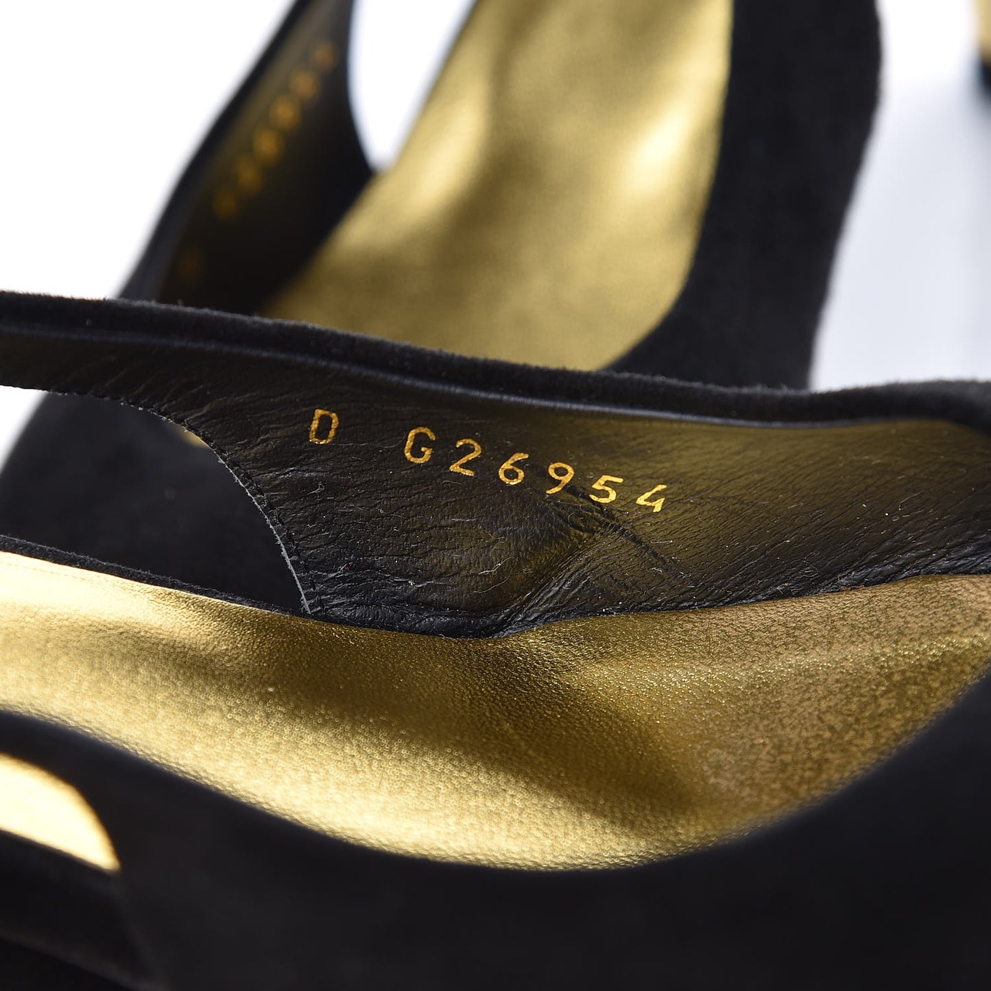 Suede Cap Toe CC Slingback Pumps 40 Black