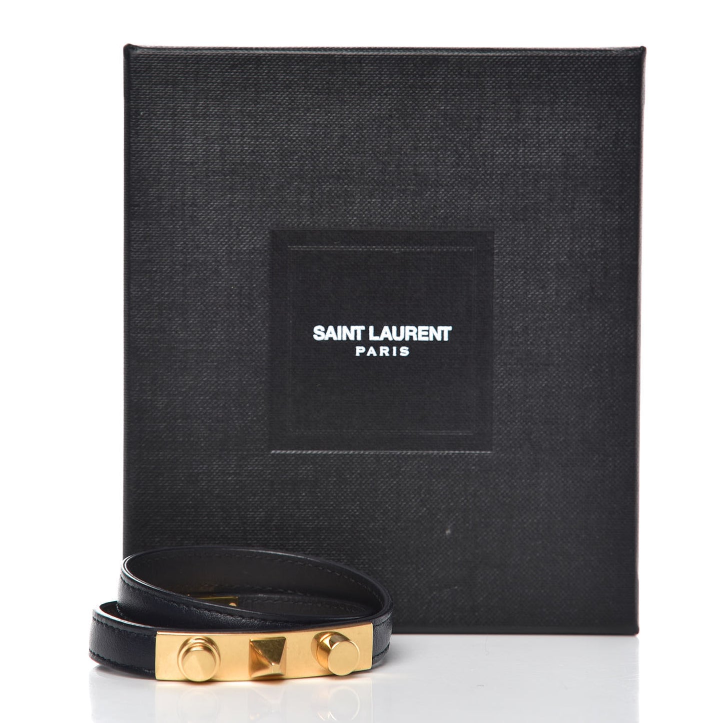 Calfskin 3 Clous Bracelet Black
