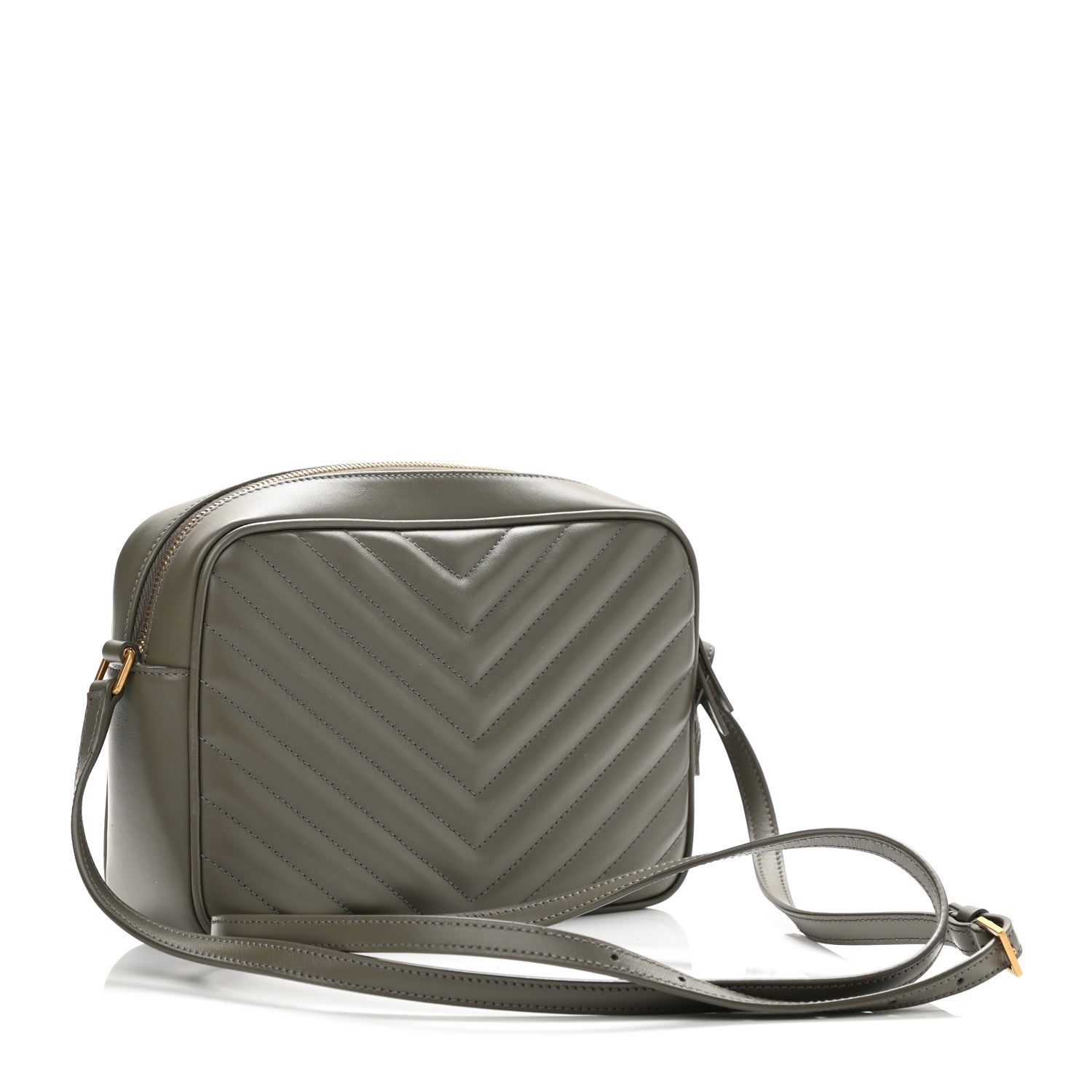 Saint Laurent Calfskin Matelasse Monogram Lou Camera Bag Military Olive 3 of 10