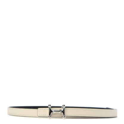 Hermes Epsom Swift 13mm Mini Mors H Belt 75 Craie Black 1 of 5