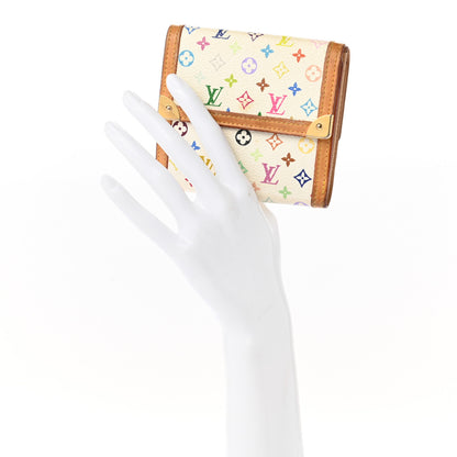 Louis Vuitton Monogram Multicolor Porte-Monnaie Billets Wallet White 2 of 13