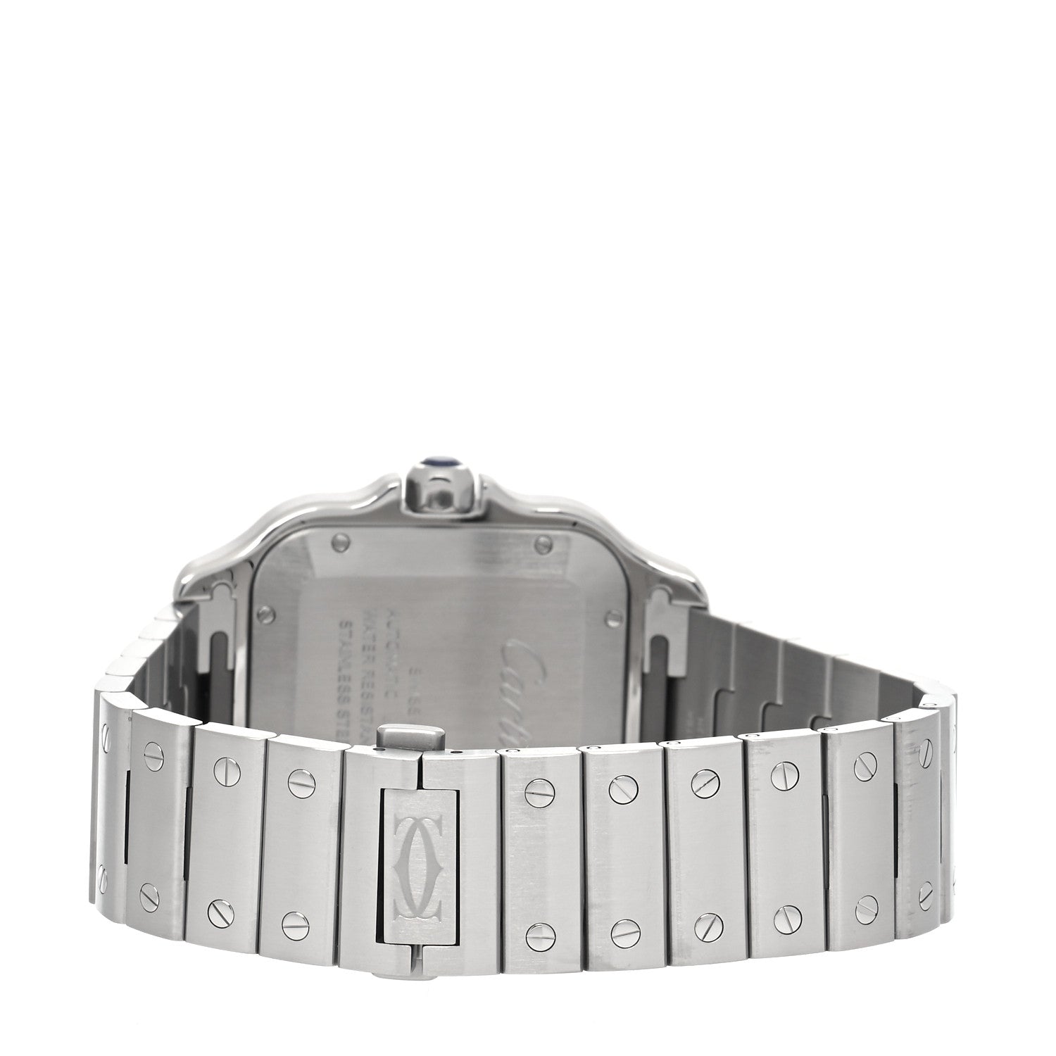 Cartier Stainless Steel 39.8mm Santos De Cartier Automatic Watch Blue 3 of 5