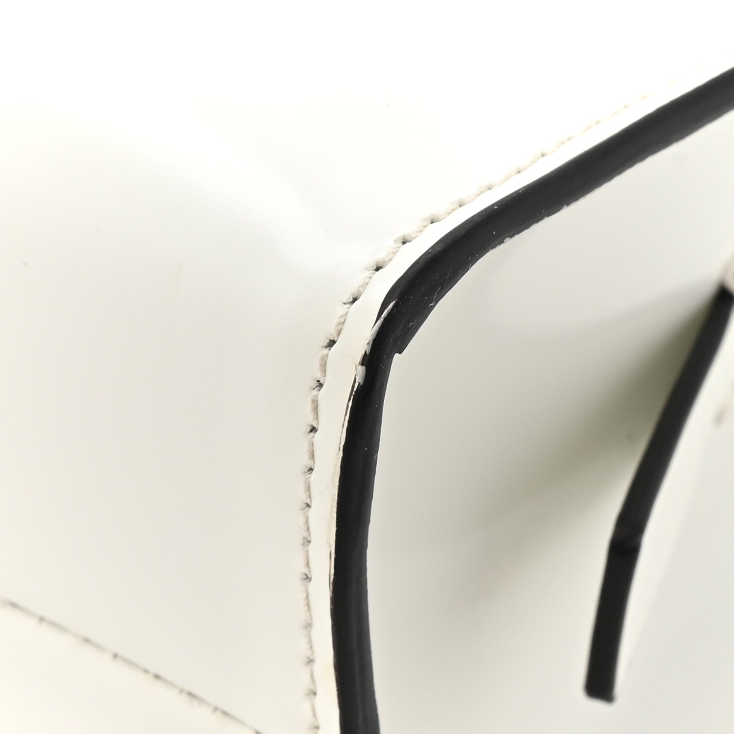 Prada Spazzolato Mini Re-Edition 1995 Double Handle Handbag White 10 of 11