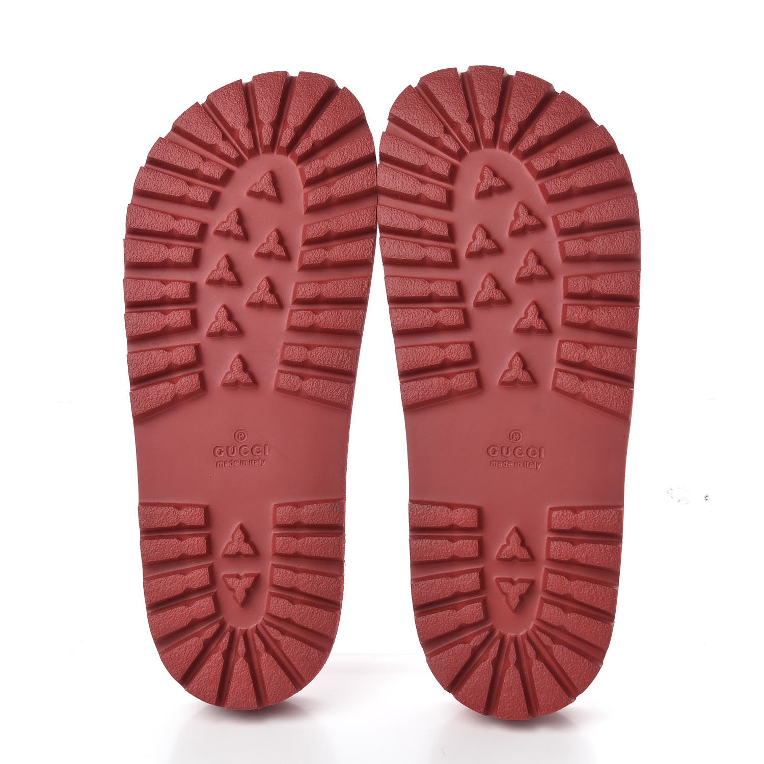 Gucci Calfskin Rubber GucciGhost Hamlet Skull Mens Lug Sole Slide Sandals 7 Hibiscus Red Blue Agata 5 of 9