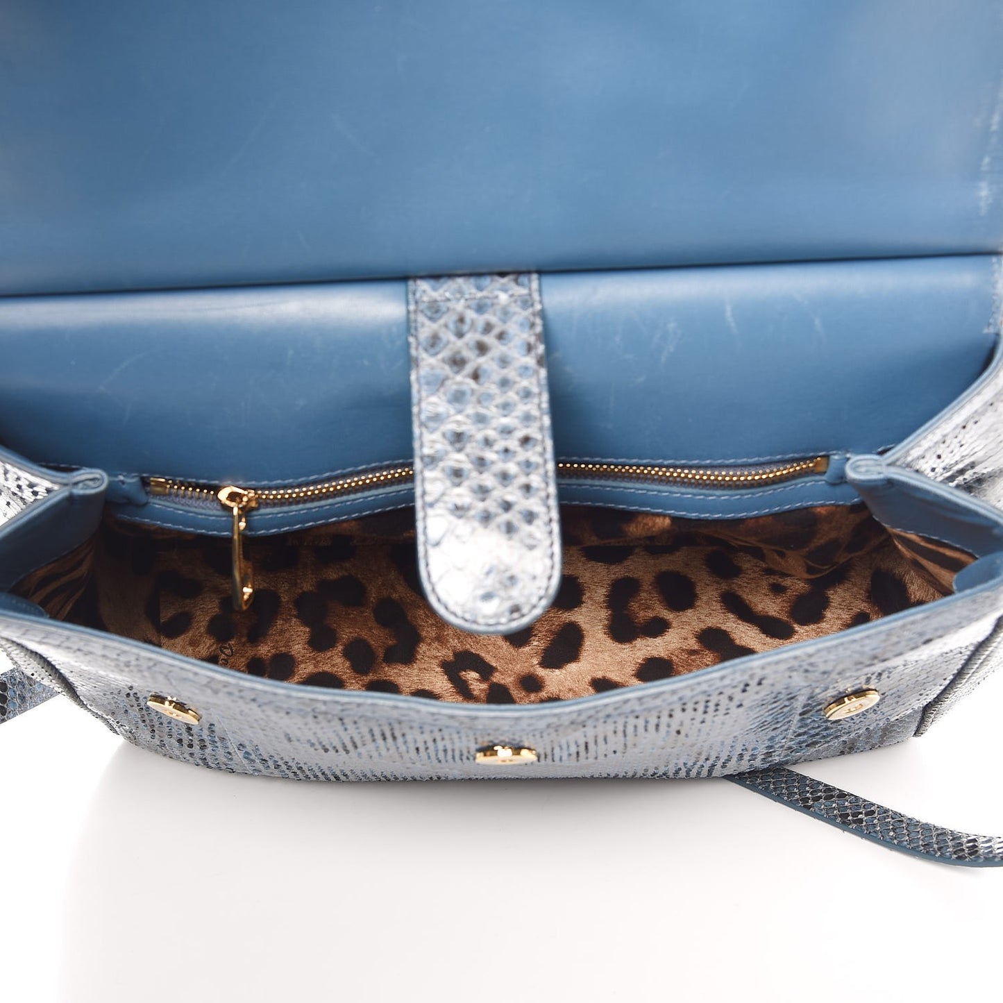 Python Large Miss Sicily Satchel Blue