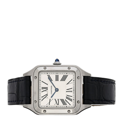 Cartier Stainless Steel Alligator 27.5mm Santos Dumont Quartz Watch 2 of 5