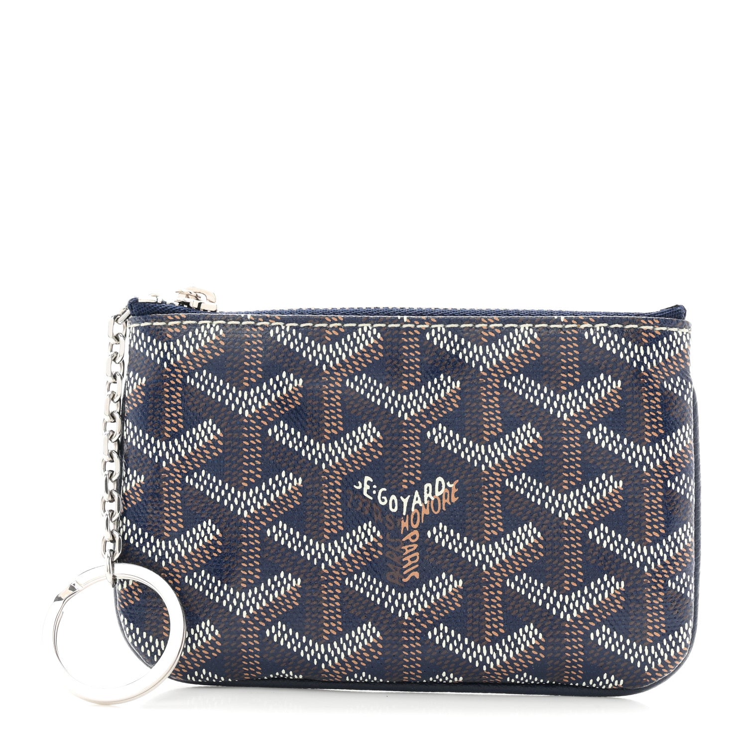 Goyard Goyardine Nano Senat Key Pouch Navy 1 of 8