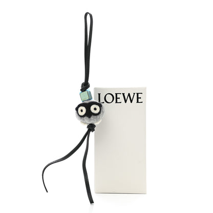 Loewe Felt Calfskin Baby Owl Bag Charm Grey 3 of 3