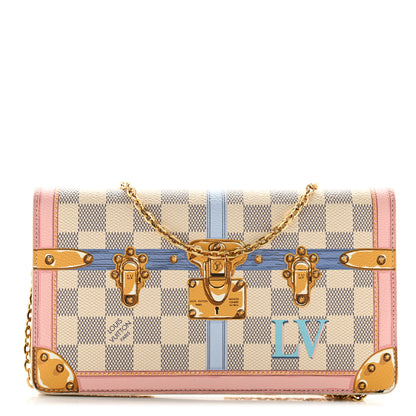 Louis Vuitton Damier Azur Summer Trunks Pochette Weekend 1 of 11