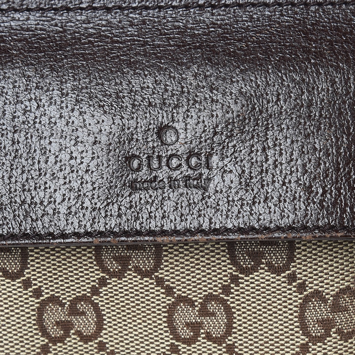 GG Monogram Double Pocket Belt Bag Dark Brown