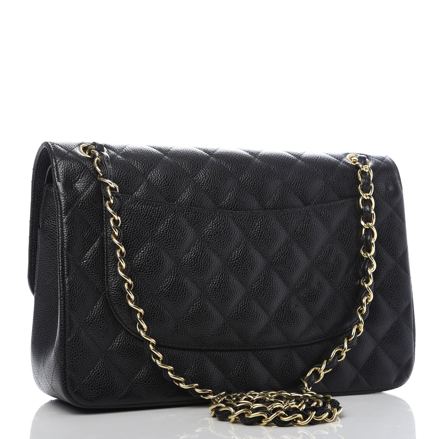 Chanel Caviar Quilted Jumbo Double Flap Black 3 of 10