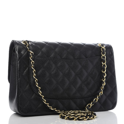 Chanel Caviar Quilted Jumbo Double Flap Black 3 of 10