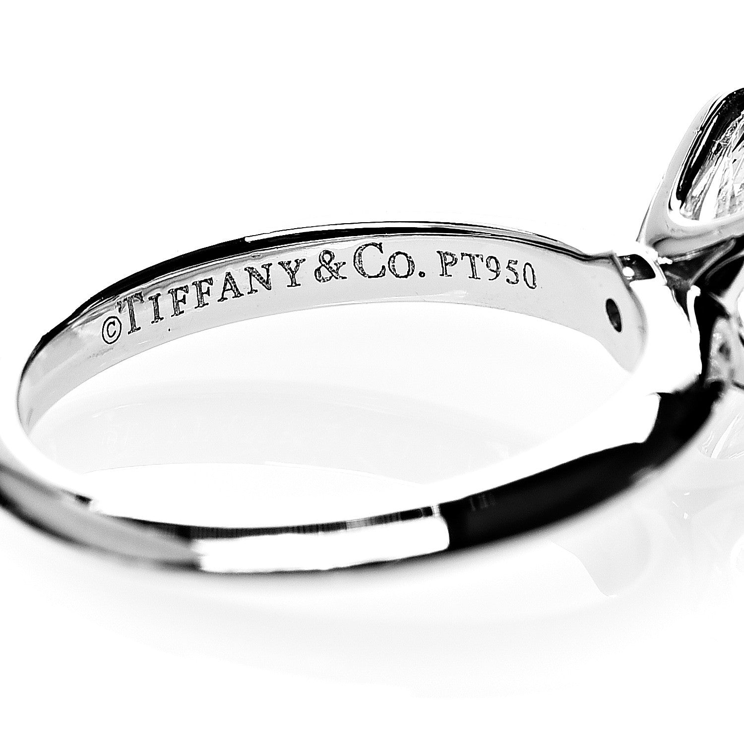 Tiffany Platinum Diamond 1.37ct Princess Solitaire Engagement Ring 48 4.5 3 of 4