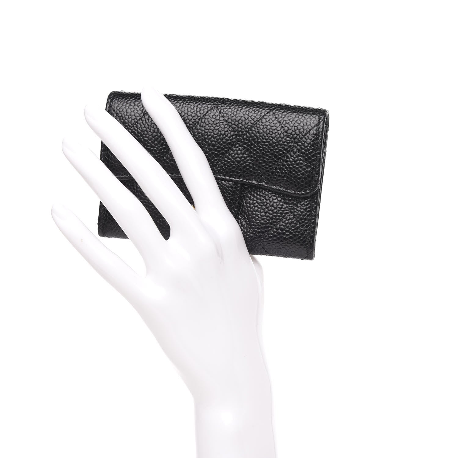 Chanel Caviar Quilted Flap Card Holder Black 2 of 9