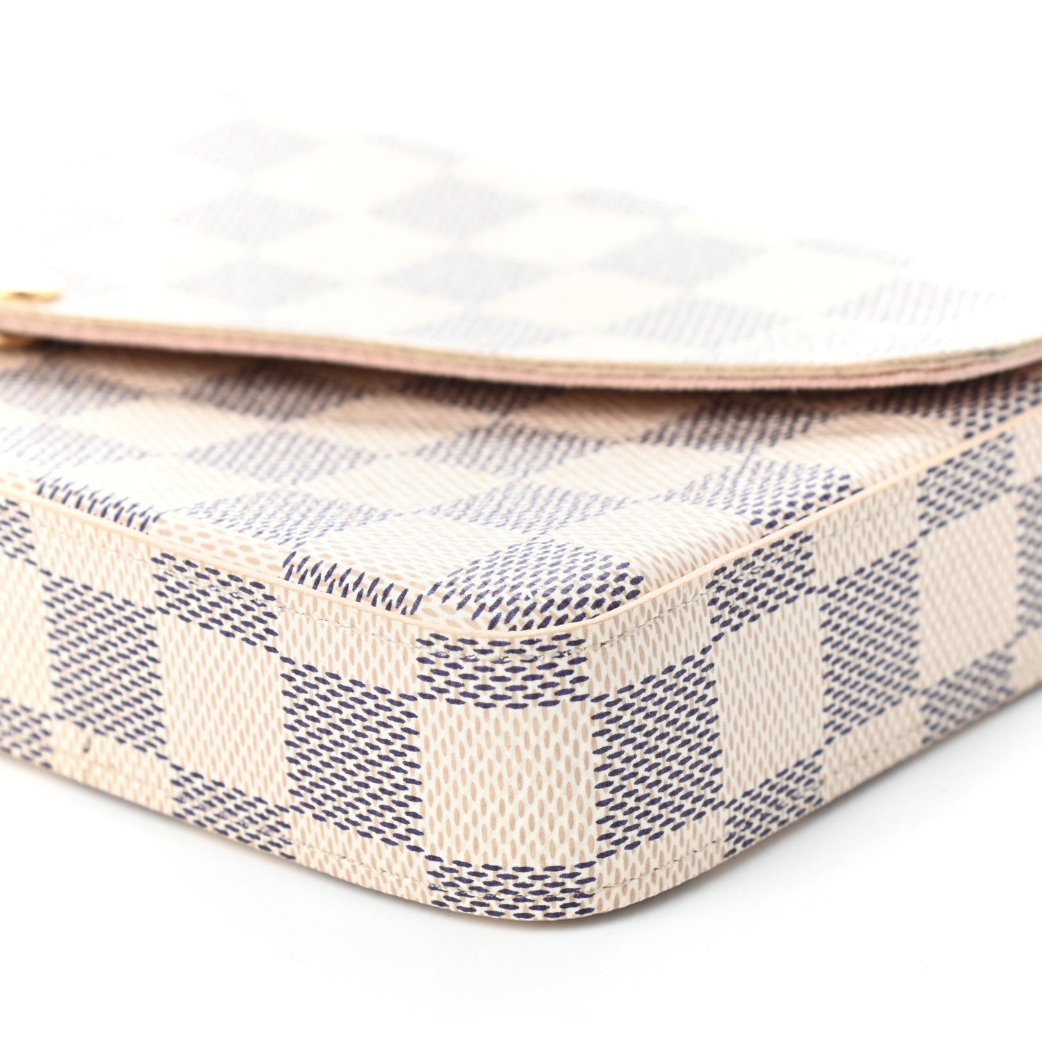 Louis Vuitton Damier Azur Pochette Felicie Chain Wallet Rose Ballerine 10 of 10