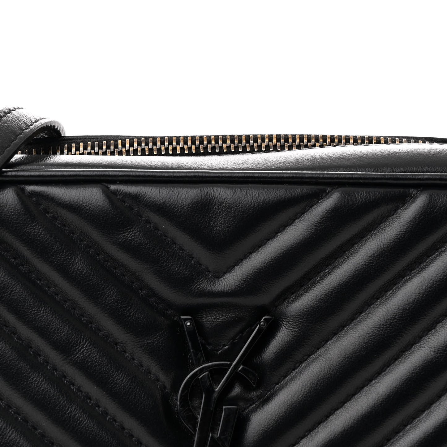 Calfskin Matelasse Monogram Monochrome Lou Camera Bag Black
