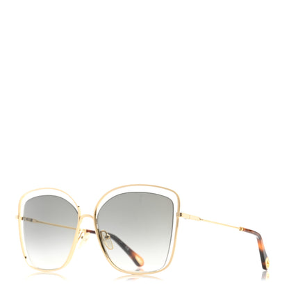 Chloe Poppy Cutout Square Sunglasses CE133S Gold Brown 1 of 7