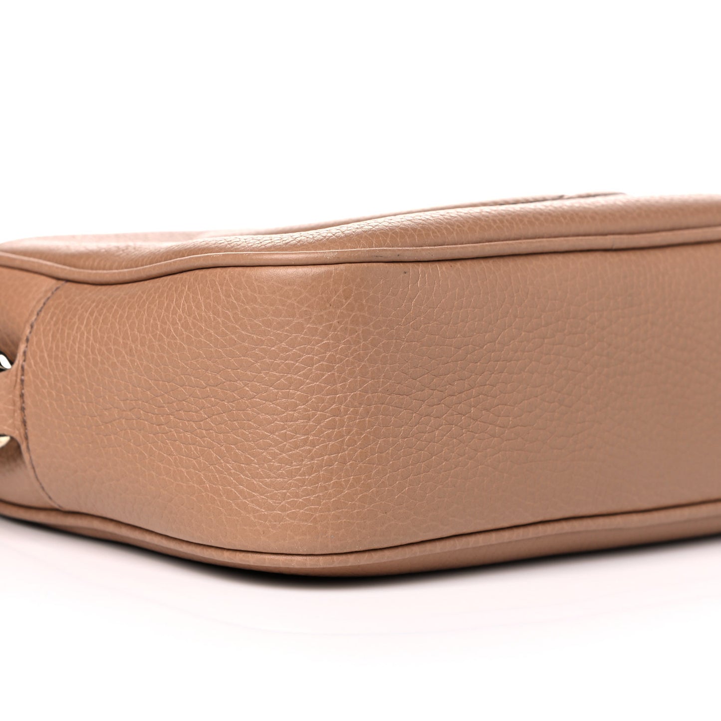 Pebbled Calfskin Small Soho Disco Bag Rose Beige
