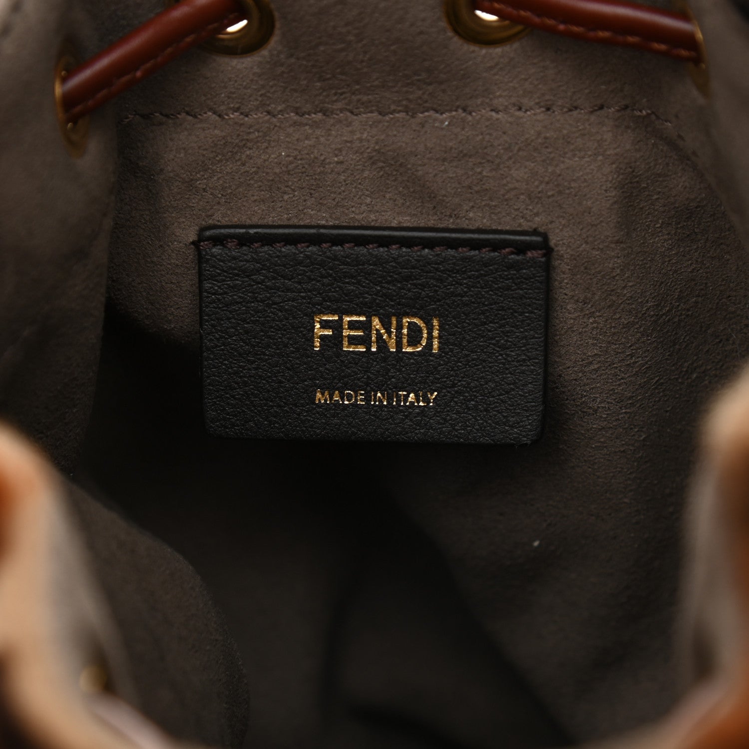 Fendi Wool Vitello King F is Fendi Leopard Print Mini Mon Tresor Bucket Bag Brown Multicolor 6 of 9
