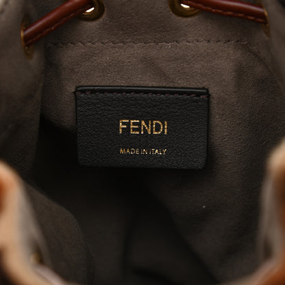 Fendi Wool Vitello King F is Fendi Leopard Print Mini Mon Tresor Bucket Bag Brown Multicolor 6 of 9