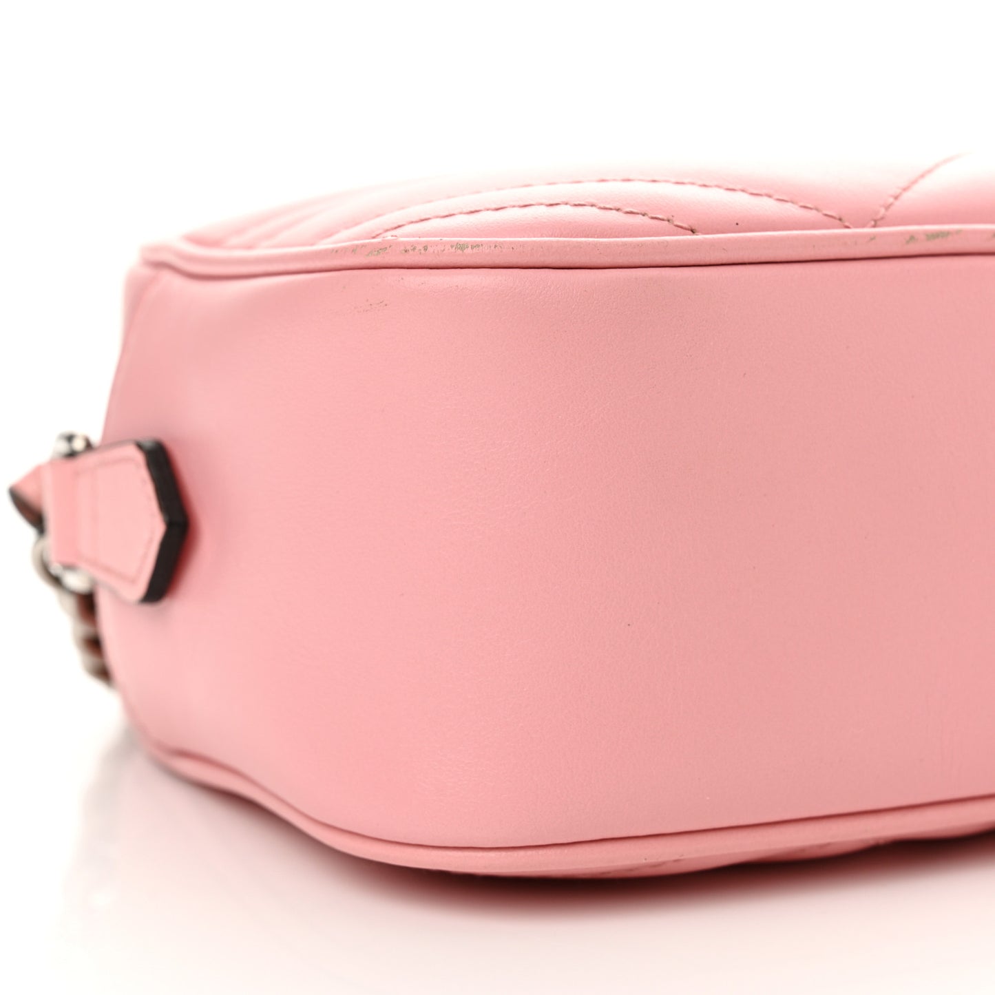 Calfskin Matelasse Small GG Marmont Chain Shoulder Bag Wild Rose