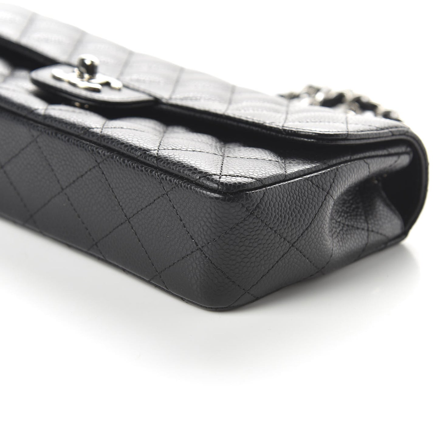 Caviar Quilted East West Flap Black
