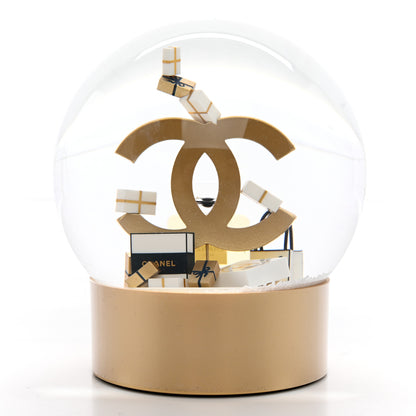 Chanel Glass CC Shopping Bag Snow Globe Gold 3 of 7