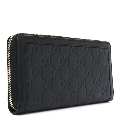 Gucci Guccissima Signature Sukey Zip Around Wallet Black 4 of 8