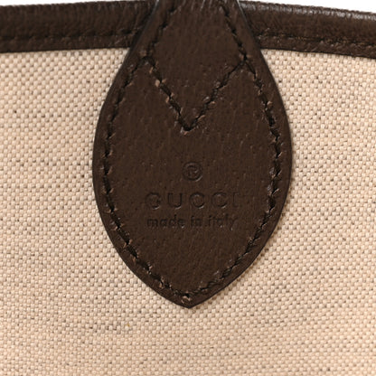 Gucci GG Supreme Monogram Textured Dollar Calfskin Web Large Ophidia Tote Beige Ebony New Acero 7 of 10