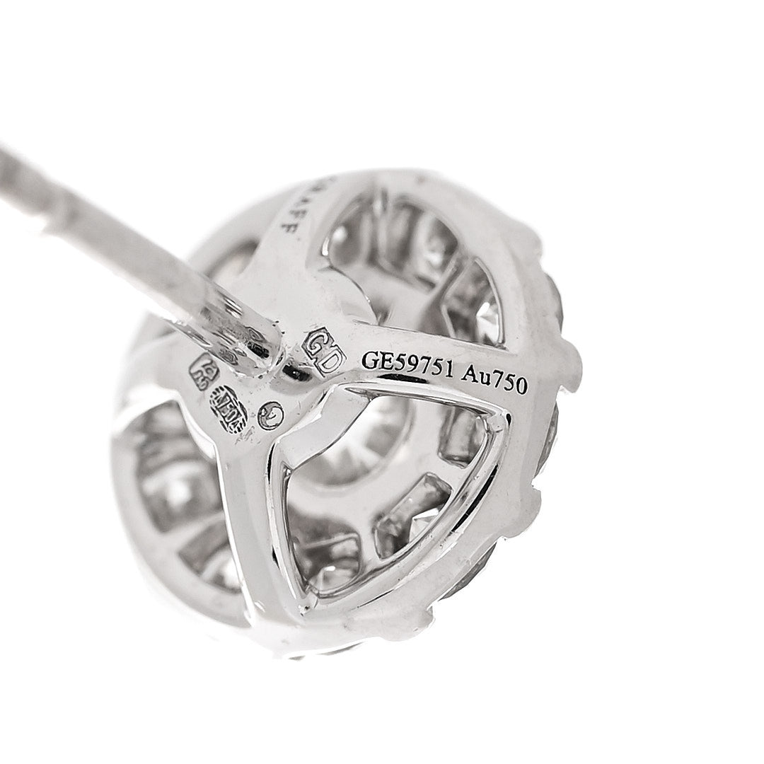 18K White Gold Diamond 1.60ctw Icon Round Stud Earrings