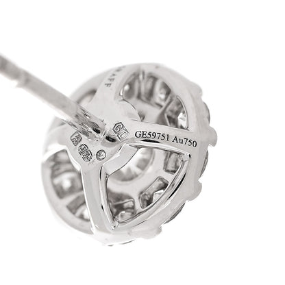 Graff 18K White Gold Diamond 1.60ctw Icon Round Stud Earrings 4 of 6