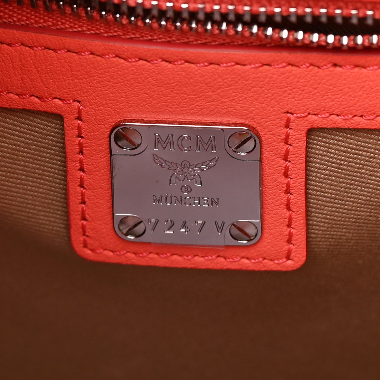 Calfskin Ottomar Monogram Essential Small Backpack Hot Coral