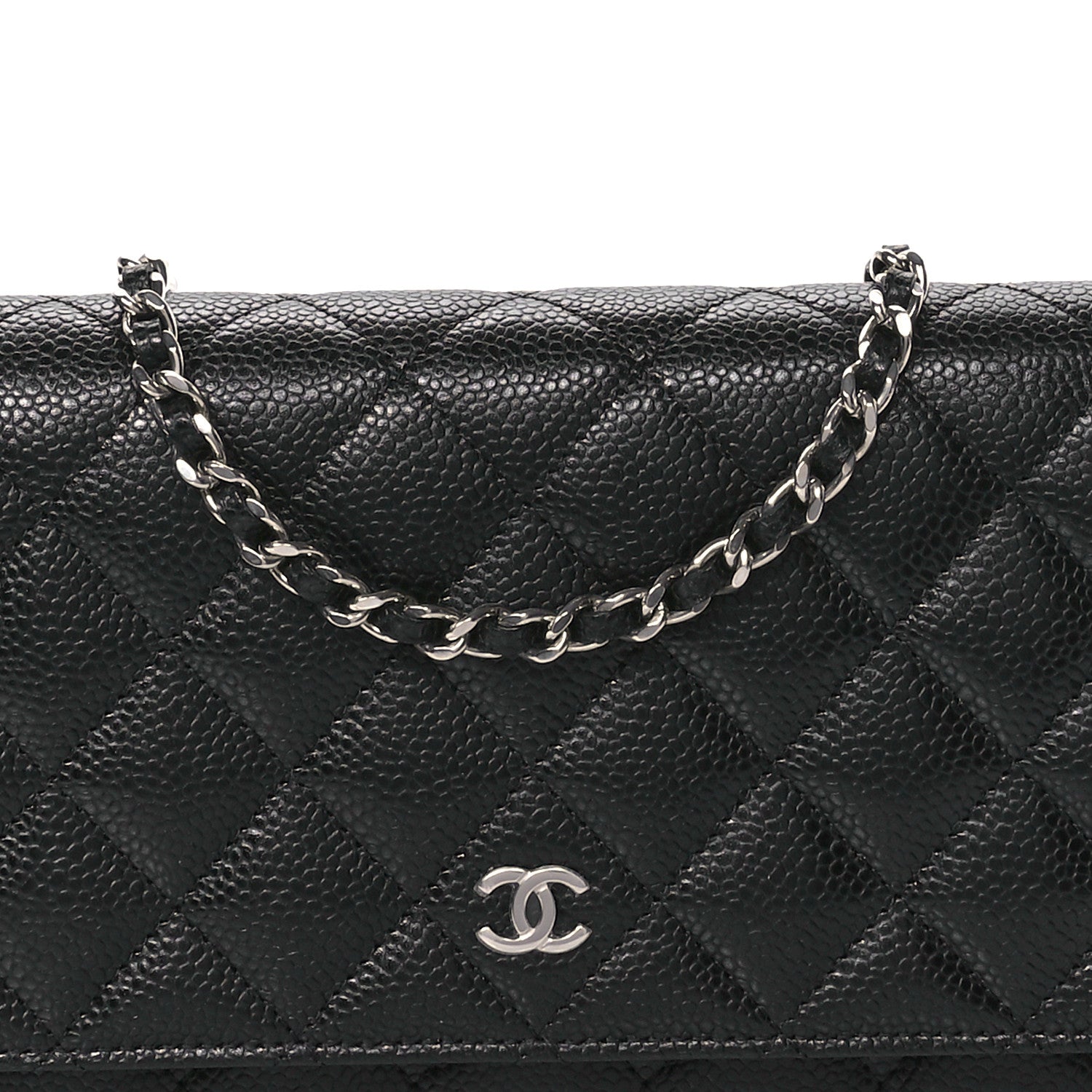 Chanel Caviar Quilted Wallet On Chain WOC Black 9 of 12