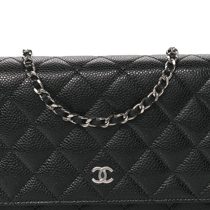 Chanel Caviar Quilted Wallet On Chain WOC Black 9 of 12