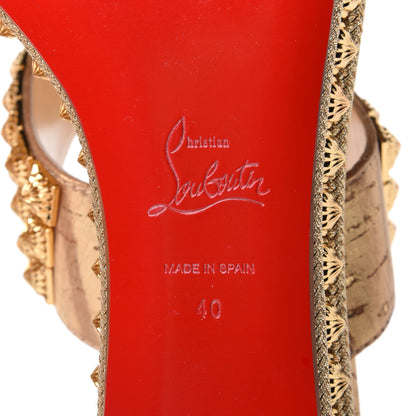 Christian Louboutin Liege Pepite 60 Platform Sandals 40 Version Gold 8 of 10
