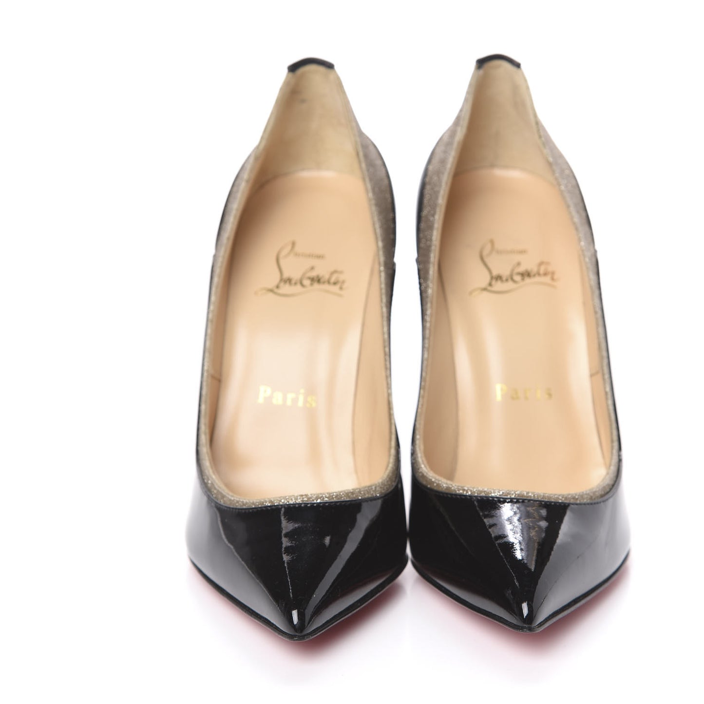 Glitter Patent Fluo Tucsick 100 Pumps 36 Black Ivory