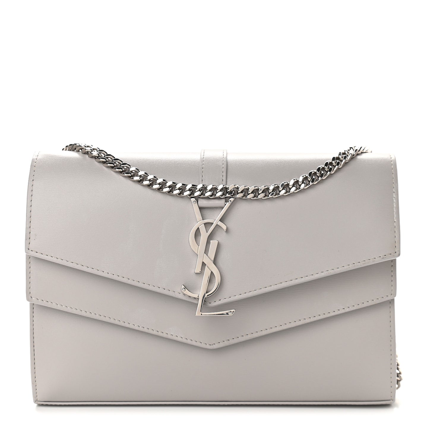 Smooth Calfskin Sulpice Monogram Chain Wallet Granite