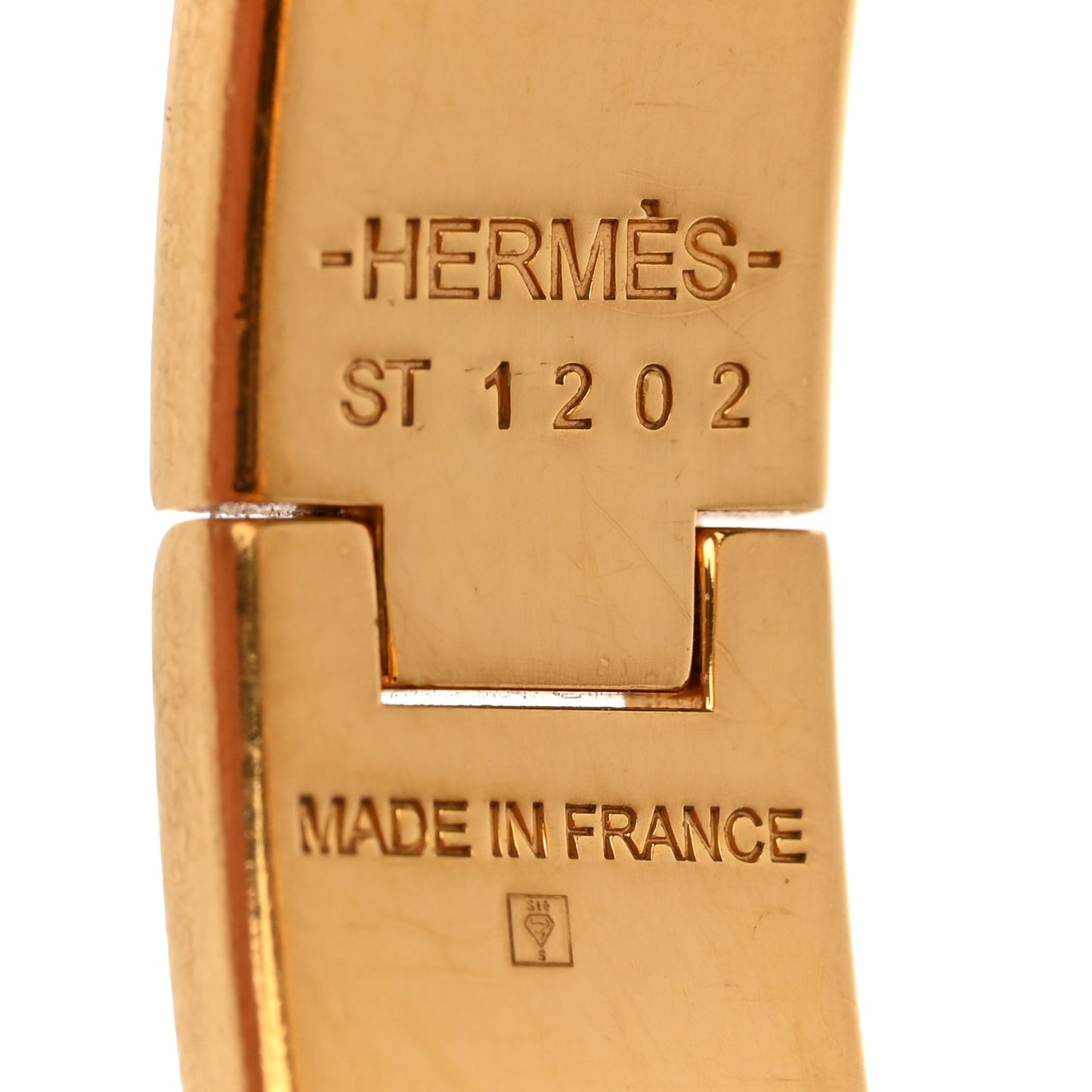 Enamel Narrow Clic Clac H Bracelet PM White