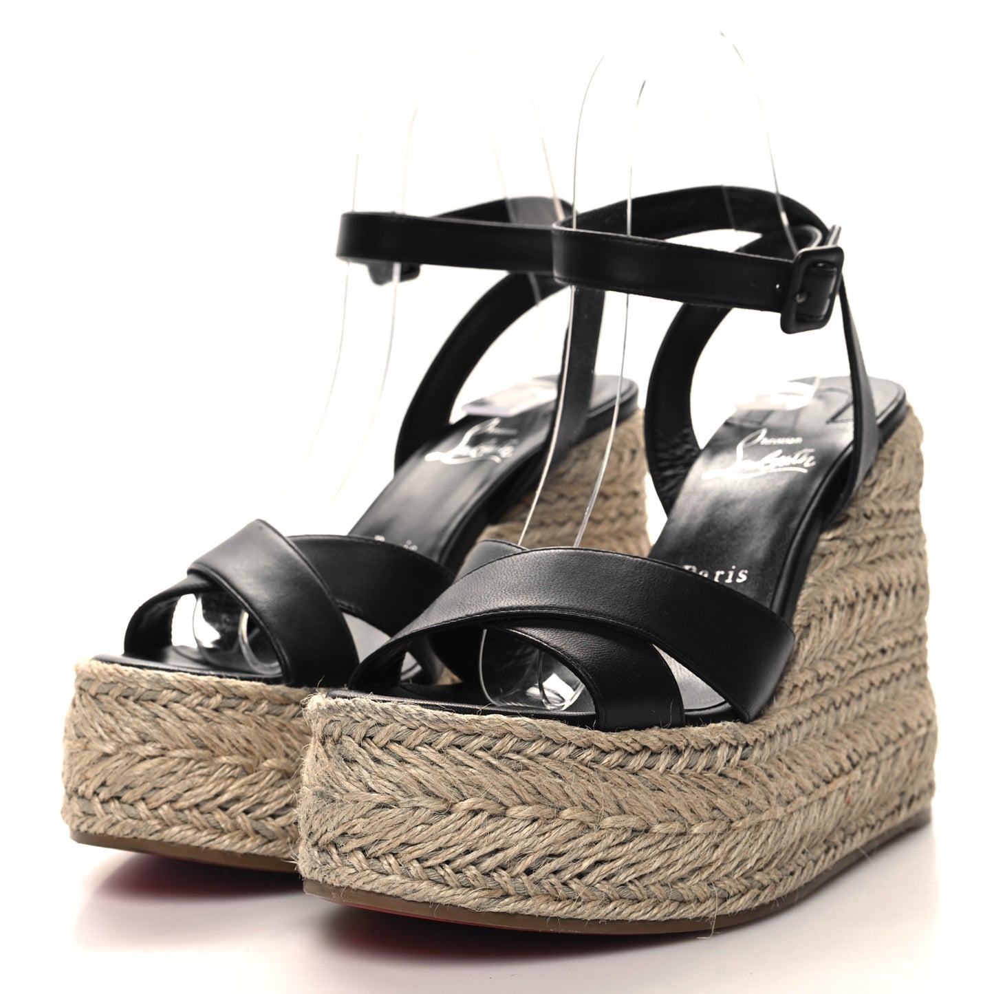 Denim Mariza Zeppa 130 Wedge Sandals 38 Black