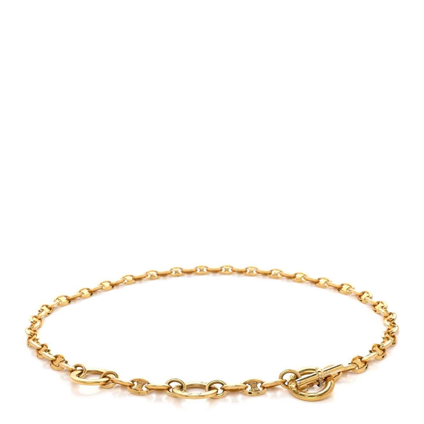 Metal Chain Triomphe Belt Gold