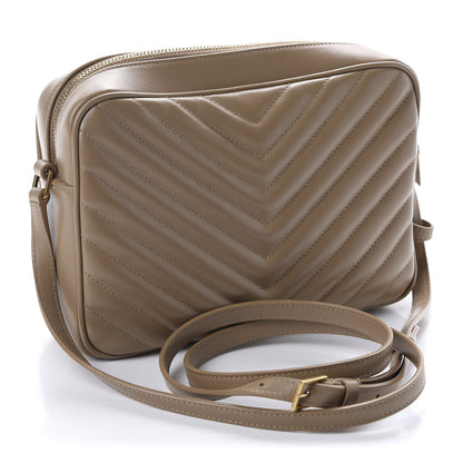 Saint Laurent Calfskin Matelasse Monogram Lou Camera Bag Dark Latte 3 of 10